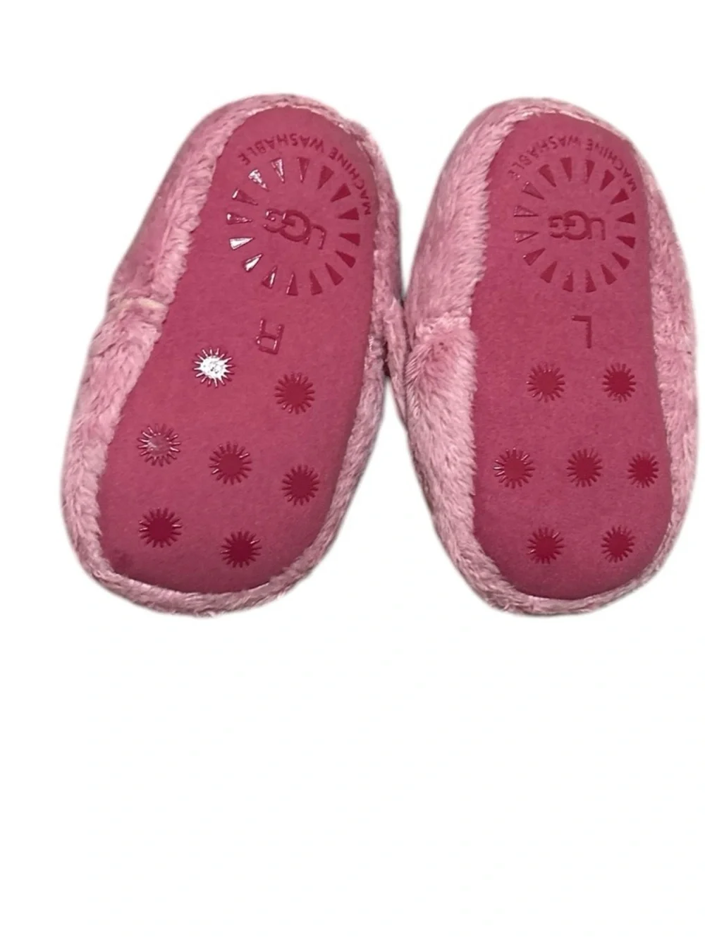 UGG Bixbee Bootie Fuzzy Soft Boots Shoes Pink Fleece- Infant Girls'